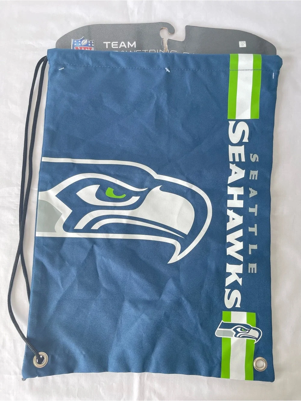 NFL Seattle Seahawks Drawstring Backpack Dual Drawstring Shoulder Strap